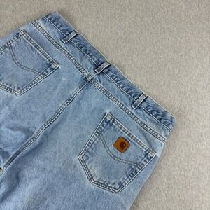 Carhartt Jeans Mens 42x32‎ Traditional Fit Straight Leg Light Wash Casual Work